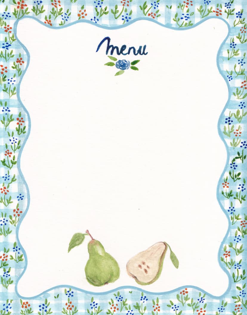 Menu Poire